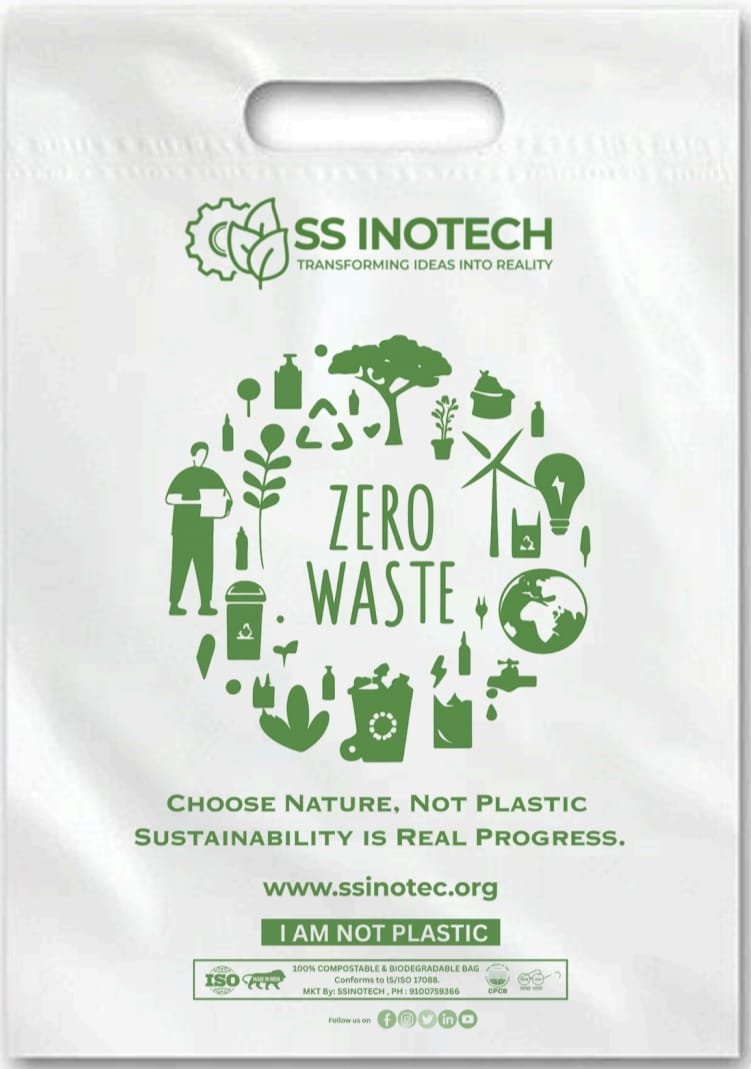 Compostable D-cut Carry Bags
